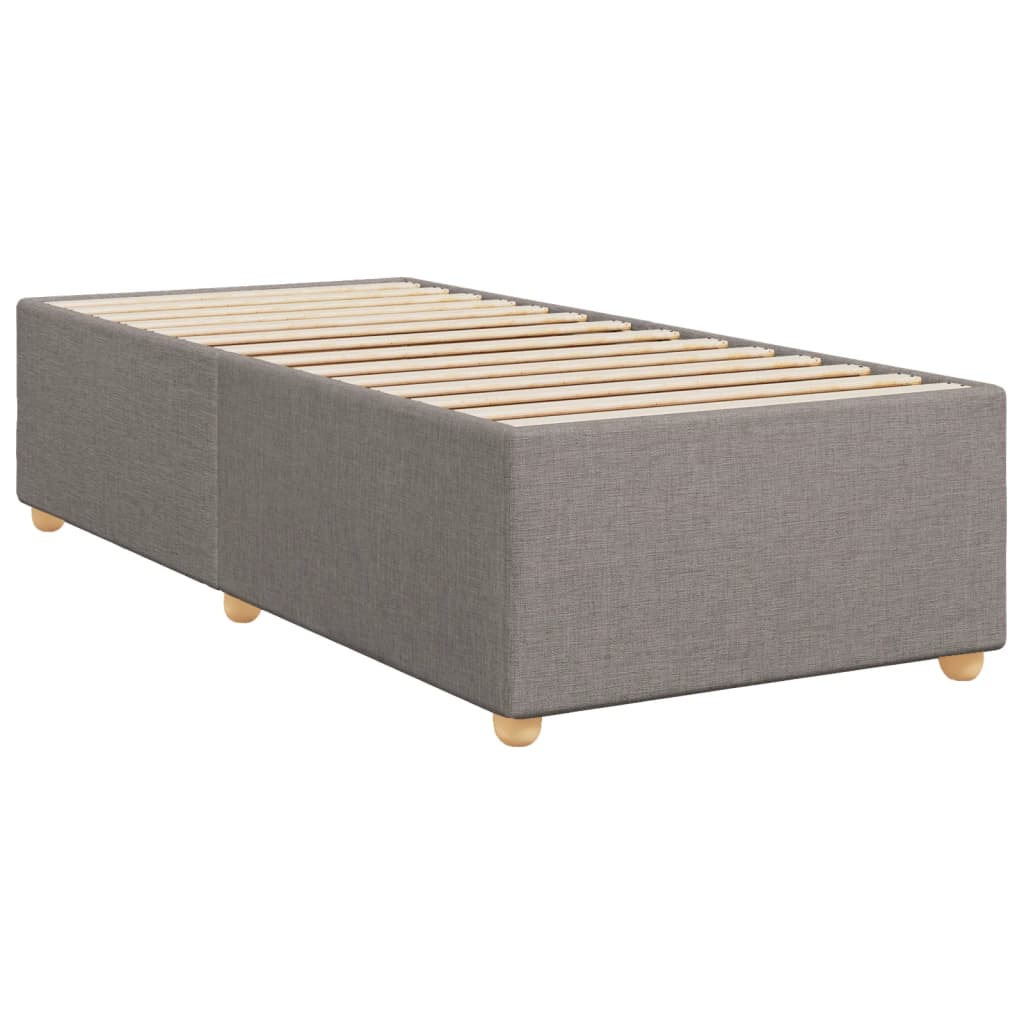 vidaXL Κρεβάτι Boxspring με Στρώμα Taupe 100 x 200 εκ. Υφασμάτινο