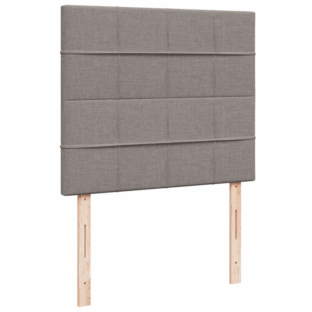 vidaXL Κρεβάτι Boxspring με Στρώμα Taupe 120x190 εκ. Υφασμάτινο
