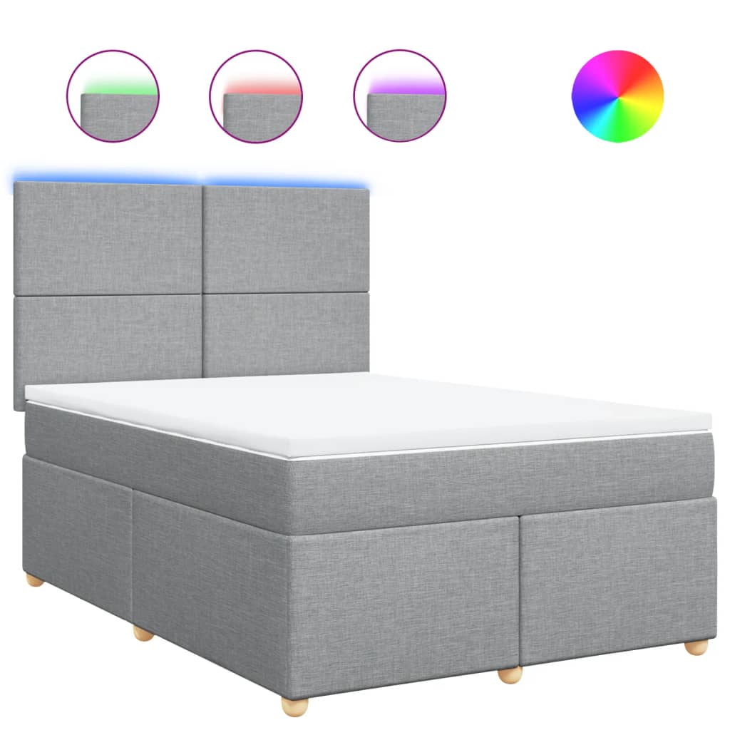 vidaXL Κρεβάτι Boxspring με Στρώμα Αν. Πράσινο 160x200εκ Υφασμάτινο