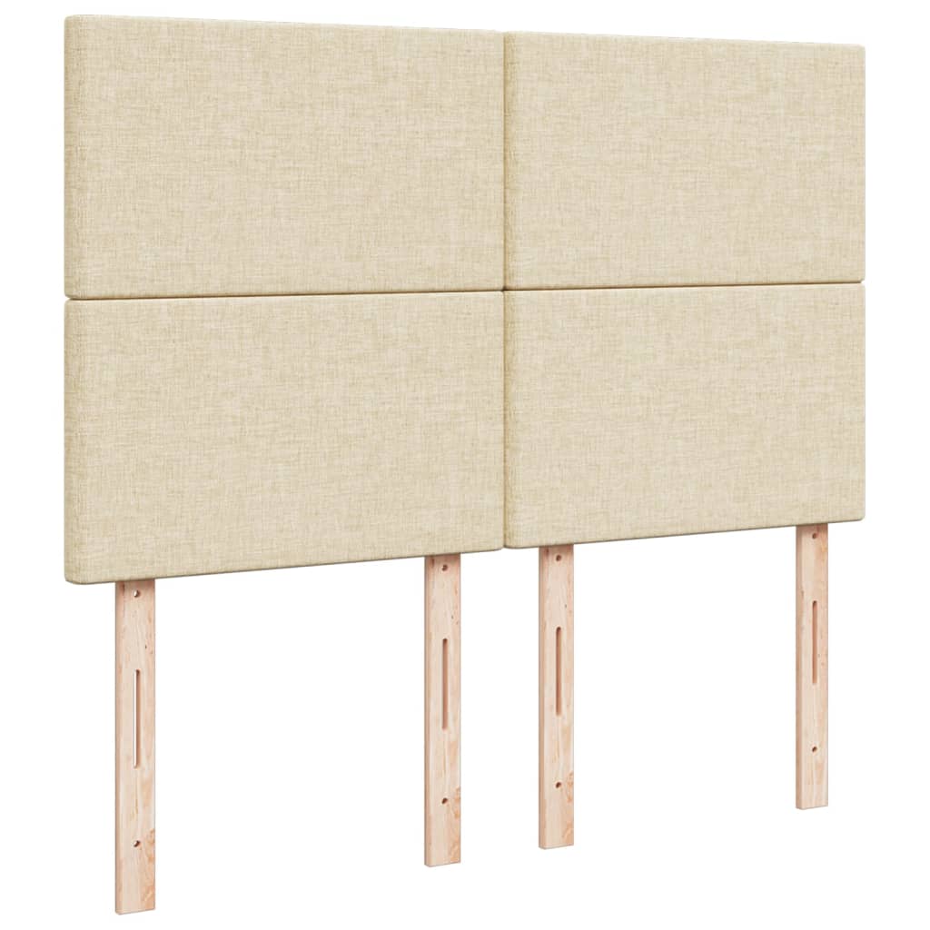 vidaXL Κρεβάτι Boxspring με Στρώμα Κρεμ 160x200 εκ. Υφασμάτινο