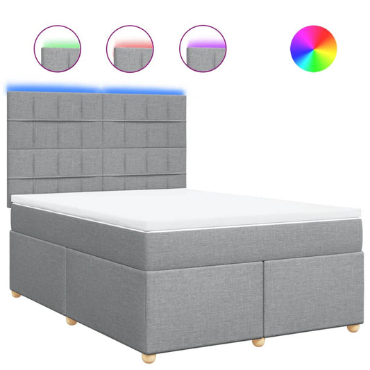 vidaXL Κρεβάτι Boxspring με Στρώμα Αν. Πράσινο 160x200εκ Υφασμάτινο