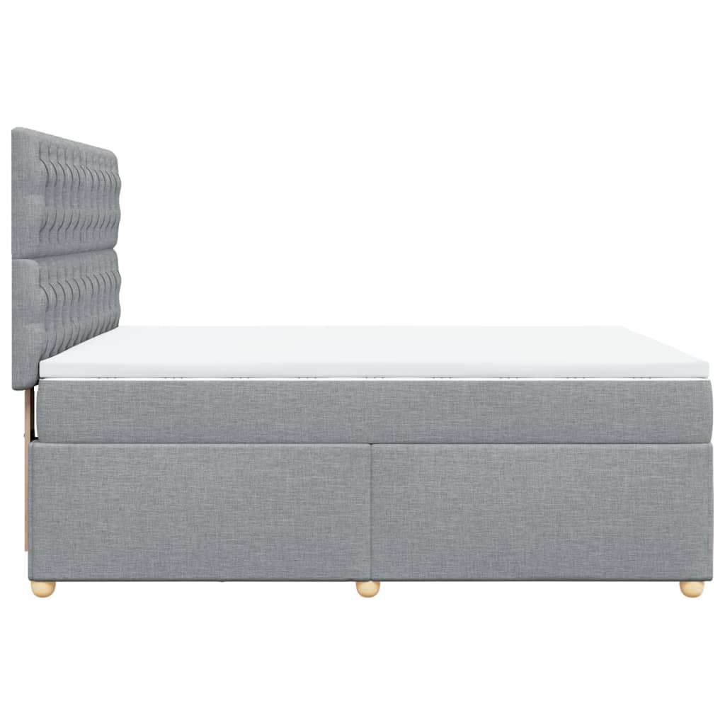 vidaXL Κρεβάτι Boxspring με Στρώμα Αν. Πράσινο 160x200εκ Υφασμάτινο