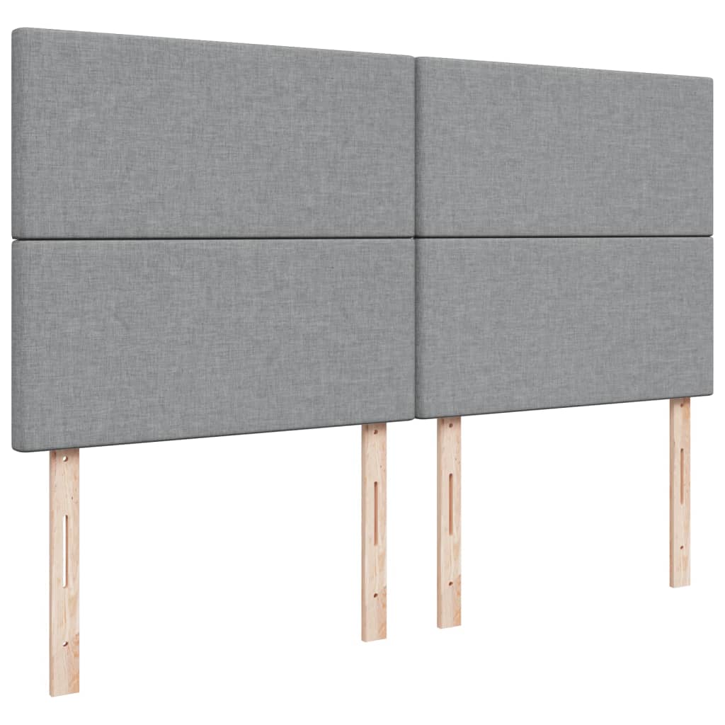 vidaXL Κρεβάτι Boxspring με Στρώμα Ανοιχτό Γκρι 180x200 εκ. Υφασμάτινο