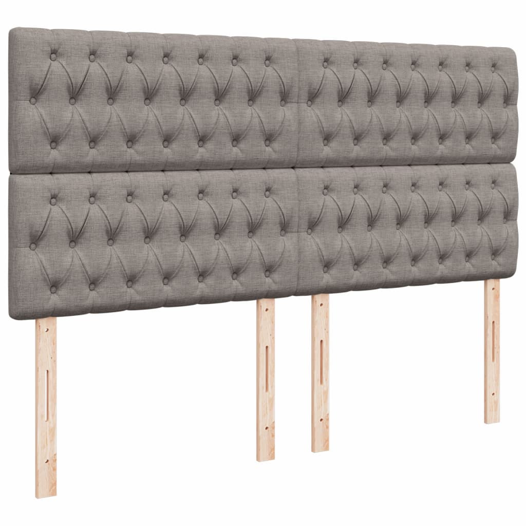 vidaXL Κρεβάτι Boxspring με Στρώμα Taupe 180x200 εκ. Υφασμάτινο