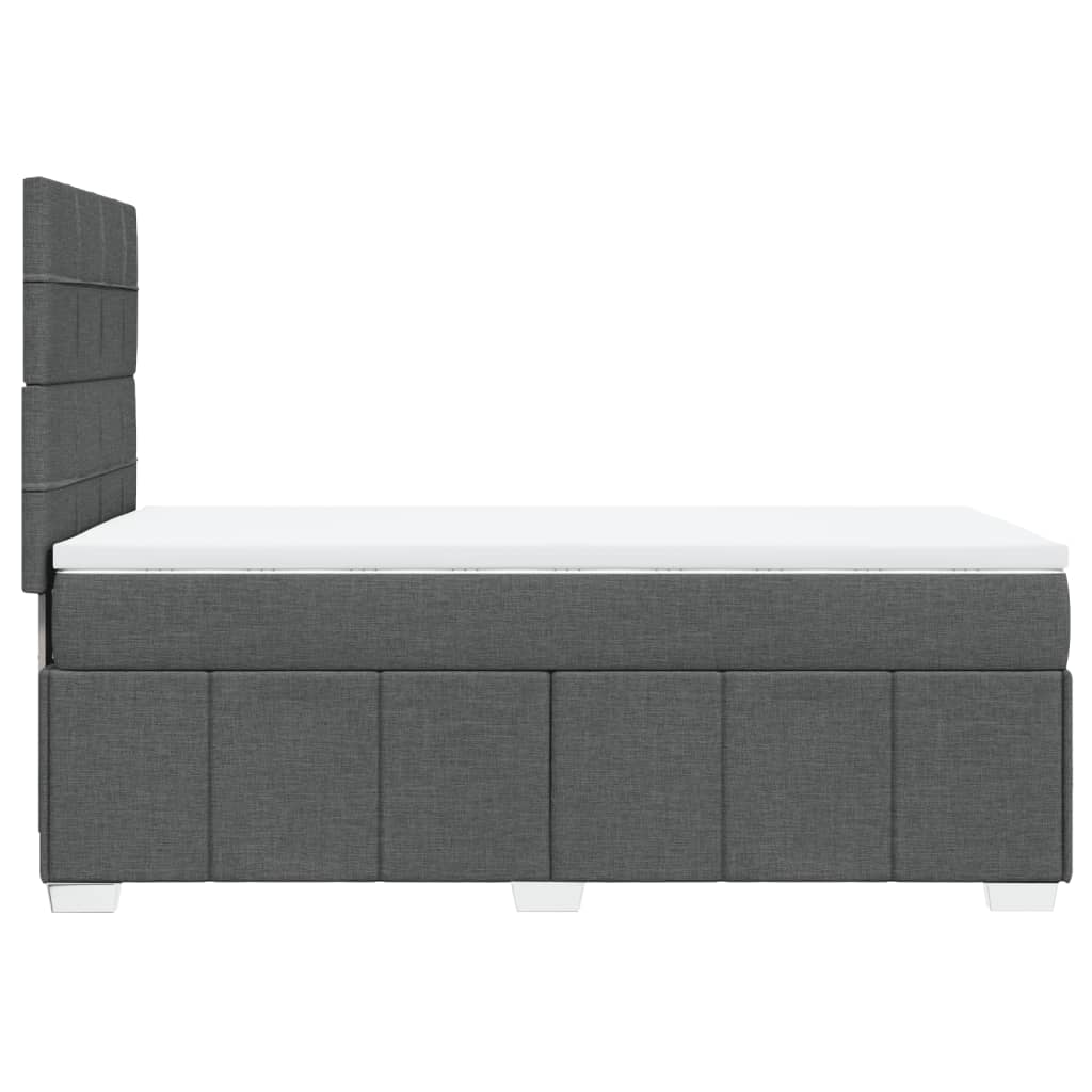 vidaXL Κρεβάτι Boxspring με Στρώμα Σκούρο Γκρι 80x200 εκ. Υφασμάτινο