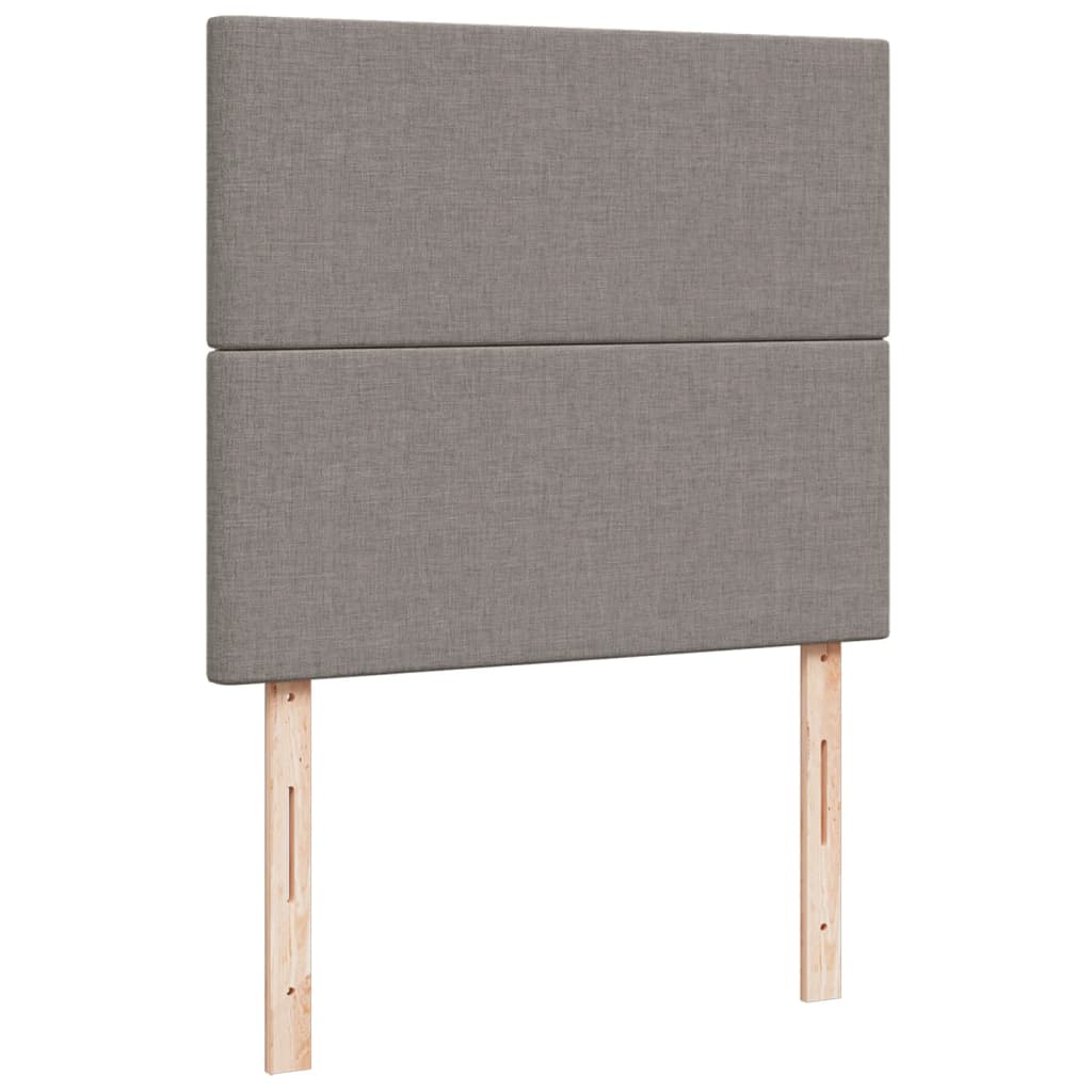 vidaXL Κρεβάτι Boxspring με Στρώμα Taupe 120x200 εκ. Υφασμάτινο