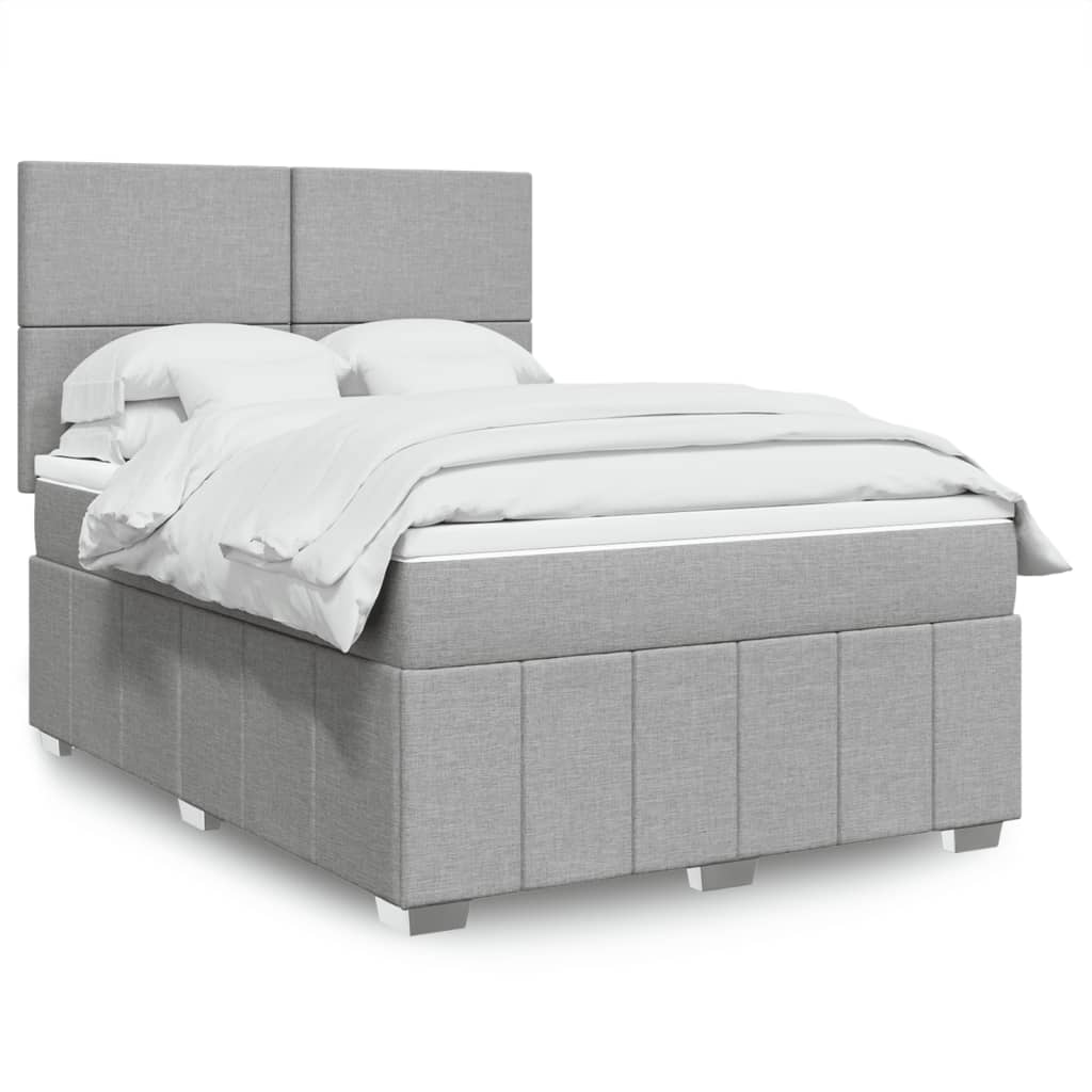 vidaXL Κρεβάτι Boxspring με Στρώμα Αν. Πράσινο 160x200εκ Υφασμάτινο