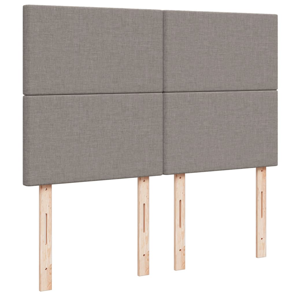 vidaXL Κρεβάτι Boxspring με Στρώμα Taupe 160x200 εκ. Υφασμάτινο