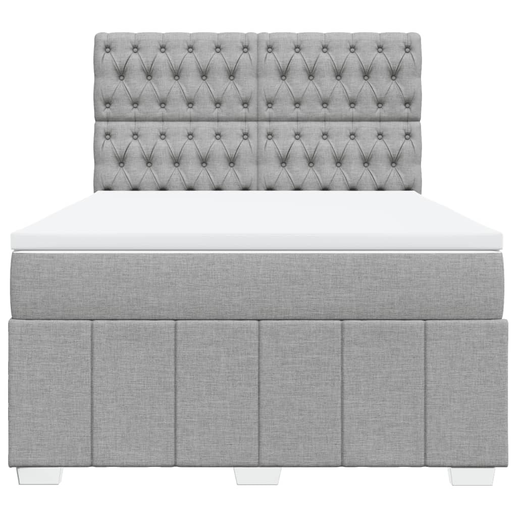 vidaXL Κρεβάτι Boxspring με Στρώμα Αν. Πράσινο 160x200εκ Υφασμάτινο
