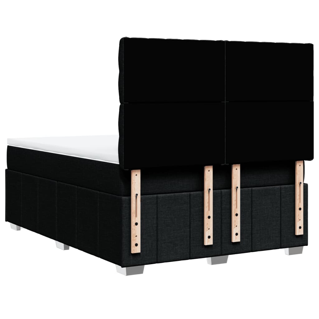 vidaXL Κρεβάτι Boxspring με Στρώμα Μαύρο 160x200 εκ. Υφασμάτινο