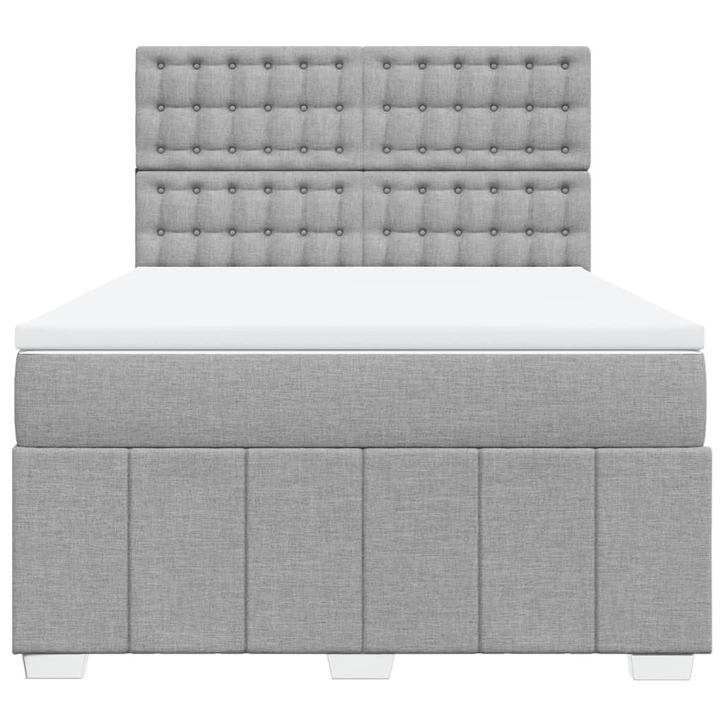 vidaXL Κρεβάτι Boxspring με Στρώμα Αν. Πράσινο 160x200εκ Υφασμάτινο