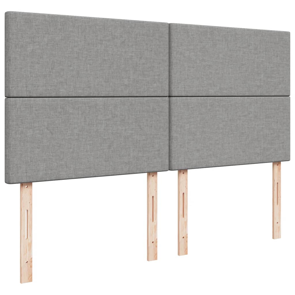 vidaXL Κρεβάτι Boxspring με Στρώμα Ανοιχτό Γκρι 180x200 εκ. Υφασμάτινο