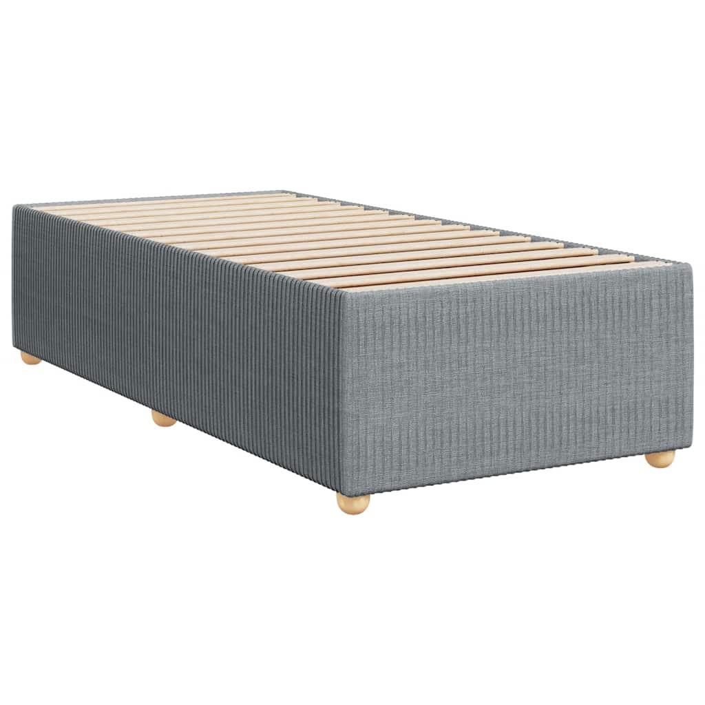 vidaXL Κρεβάτι Boxspring με Στρώμα Ανοιχτό Γκρι 80x200 εκ. Υφασμάτινο