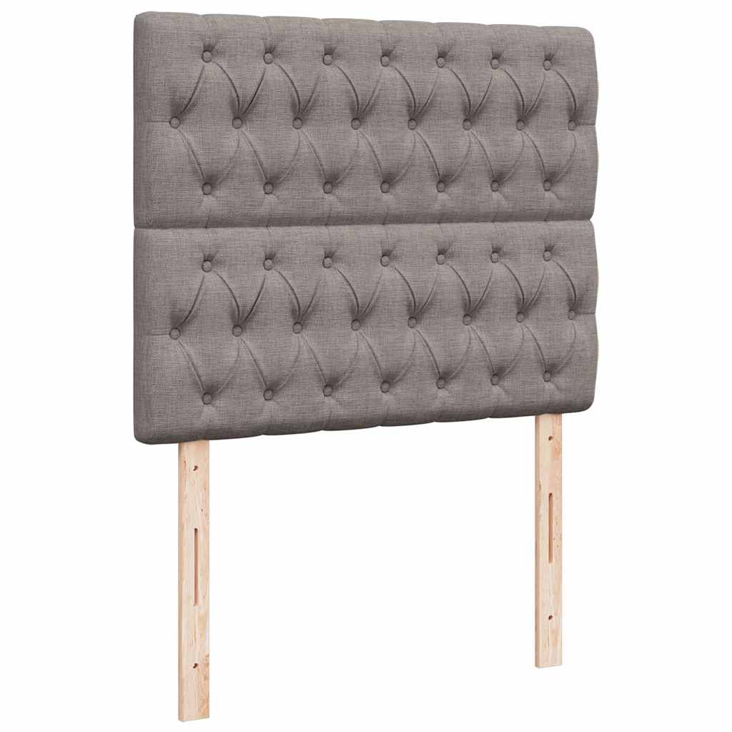 vidaXL Κρεβάτι Boxspring με Στρώμα Taupe 120x200 εκ. Υφασμάτινο