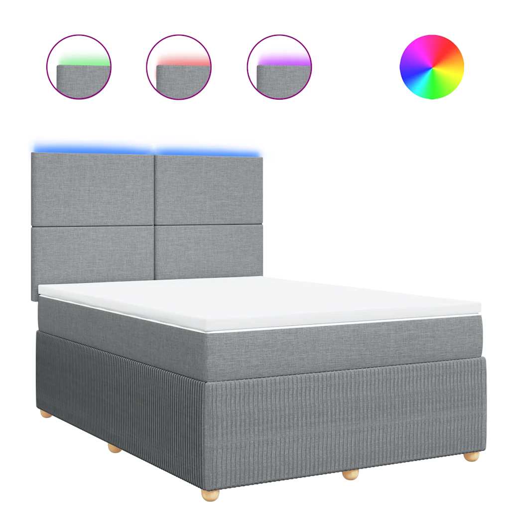 vidaXL Κρεβάτι Boxspring με Στρώμα Αν. Πράσινο 160x200εκ Υφασμάτινο