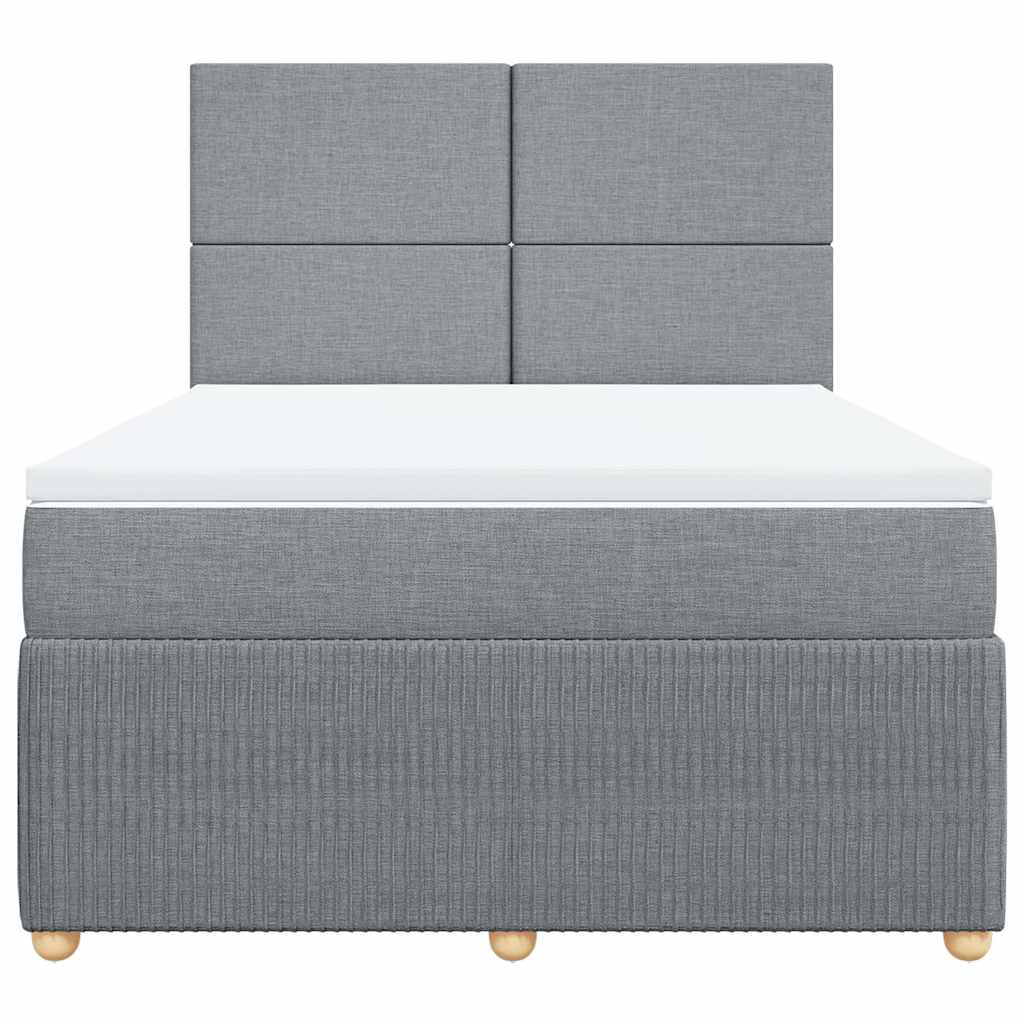 vidaXL Κρεβάτι Boxspring με Στρώμα Αν. Πράσινο 160x200εκ Υφασμάτινο