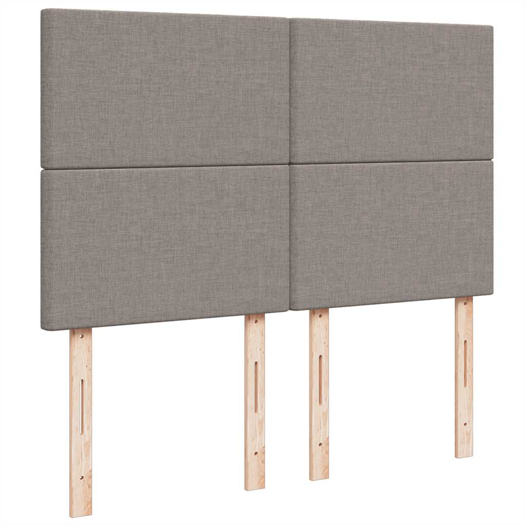 vidaXL Κρεβάτι Boxspring με Στρώμα Taupe 160x200 εκ. Υφασμάτινο