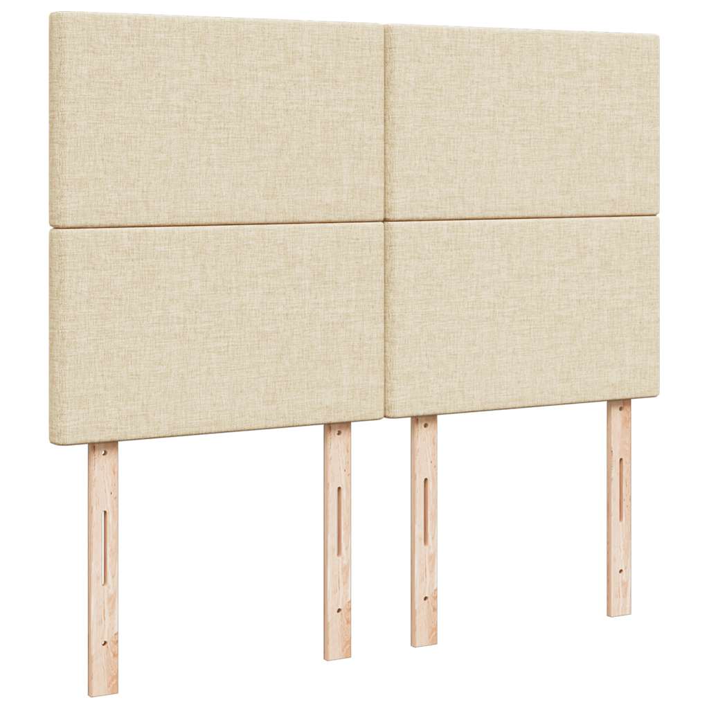 vidaXL Κρεβάτι Boxspring με Στρώμα Κρεμ 160x200 εκ. Υφασμάτινο