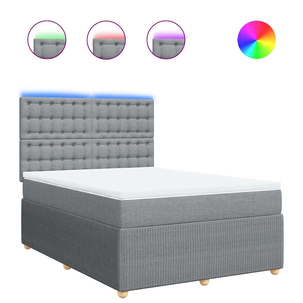 vidaXL Κρεβάτι Boxspring με Στρώμα Αν. Πράσινο 160x200εκ Υφασμάτινο