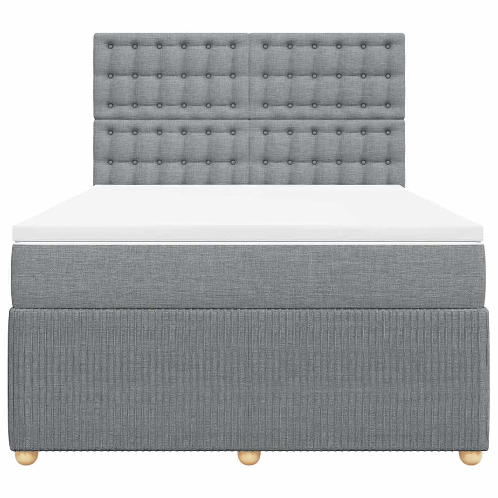 vidaXL Κρεβάτι Boxspring με Στρώμα Αν. Πράσινο 160x200εκ Υφασμάτινο