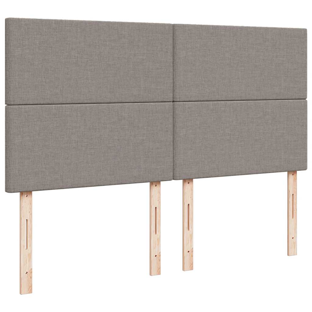 vidaXL Κρεβάτι Boxspring με Στρώμα Taupe 180x200 εκ. Υφασμάτινο