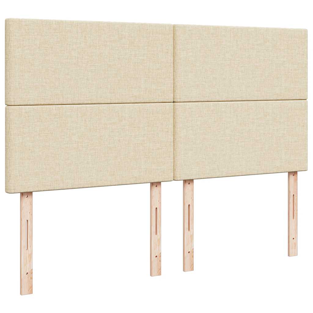 vidaXL Κρεβάτι Boxspring με Στρώμα Κρεμ 180x200 εκ. Υφασμάτινο