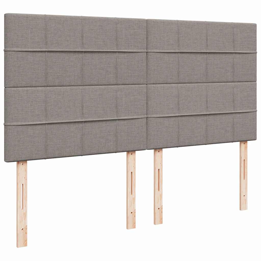 vidaXL Κρεβάτι Boxspring με Στρώμα Taupe 180x200 εκ. Υφασμάτινο