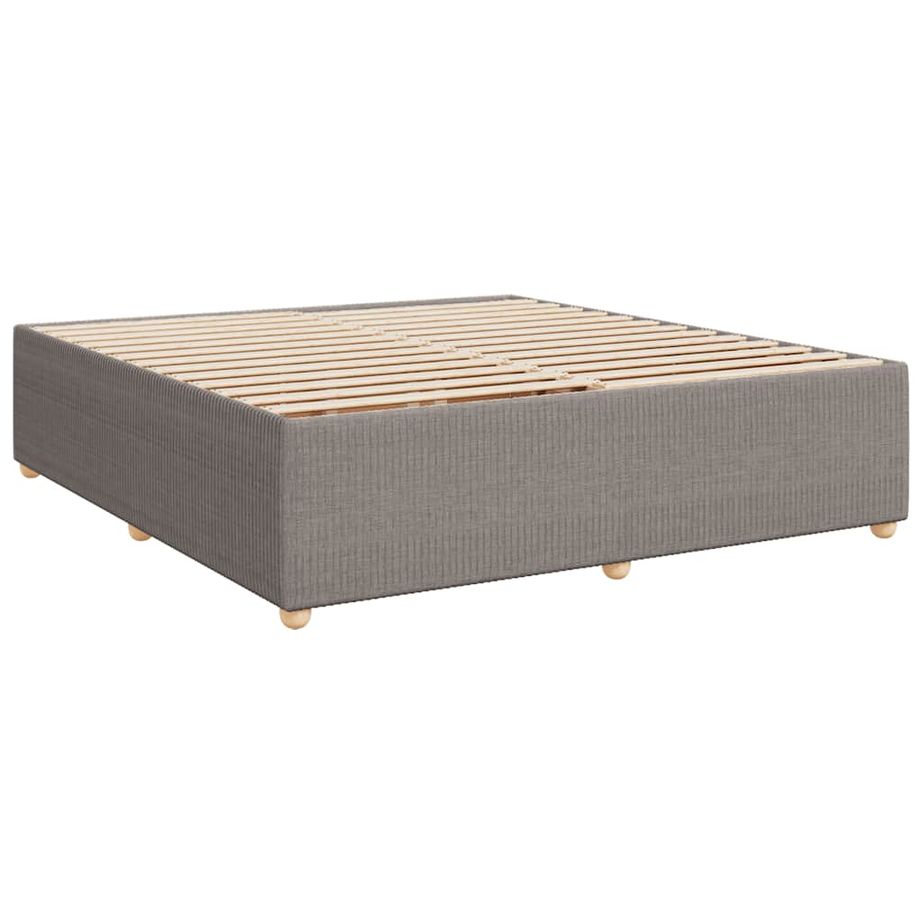 vidaXL Κρεβάτι Boxspring με Στρώμα Taupe 180x200 εκ. Υφασμάτινο