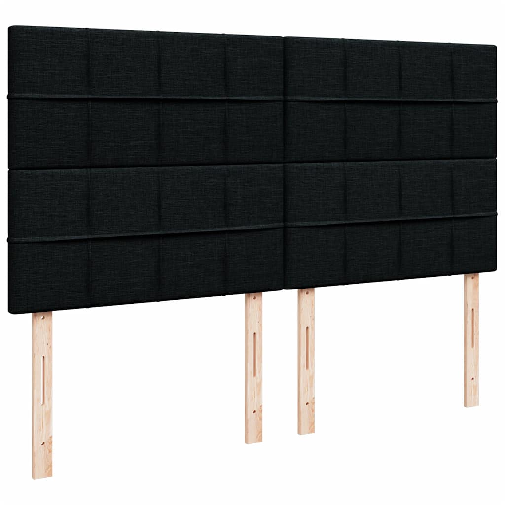 vidaXL Κρεβάτι Boxspring με Στρώμα Μαύρο 200x200 εκ. Βελούδινο