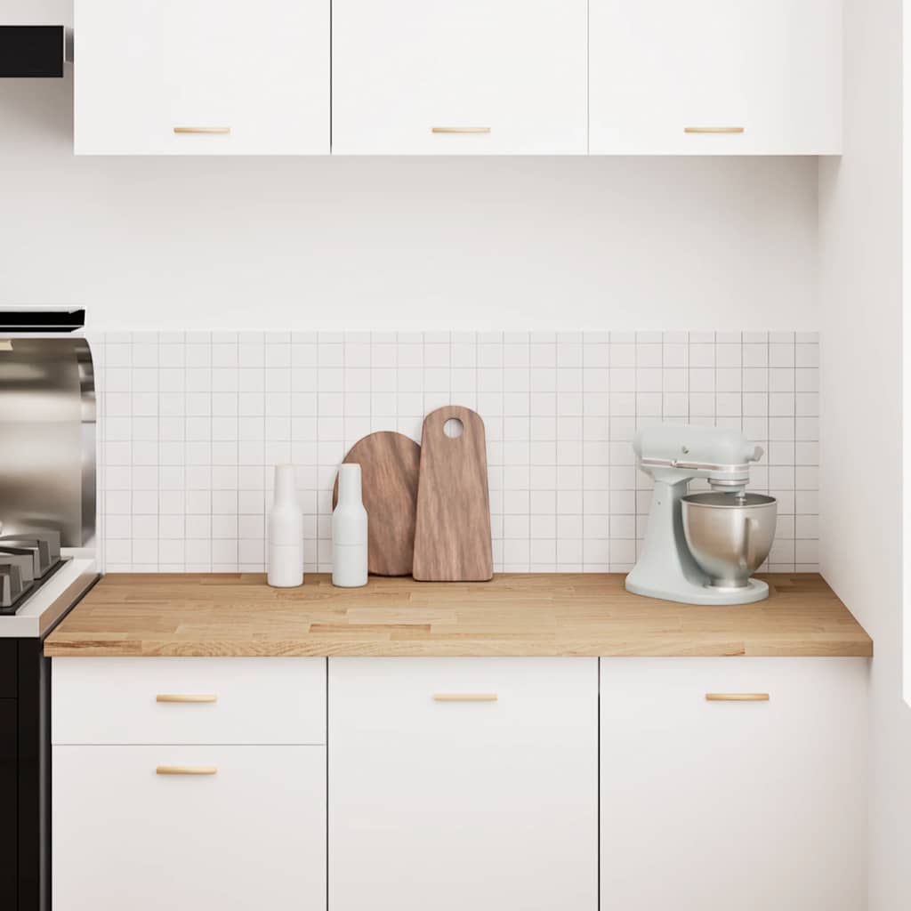 vidaXL πάγκος εργασίας κουζίνας 140x63,5x2,7 εκ. στερεό δρυς ορθογώνιο