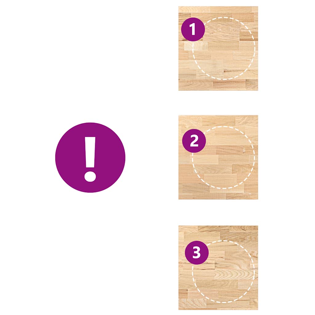 vidaXL πάγκος εργασίας κουζίνας 60x63,5x4 εκ. στερεό δρυς ορθογώνιο