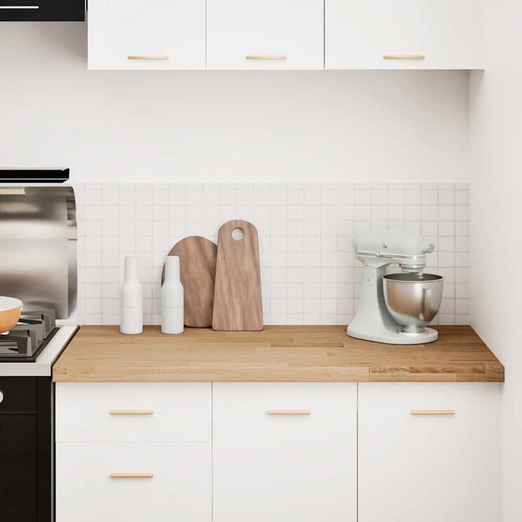 vidaXL πάγκος εργασίας κουζίνας 120x63,5x4 εκ. στερεό δρυς ορθογώνιο