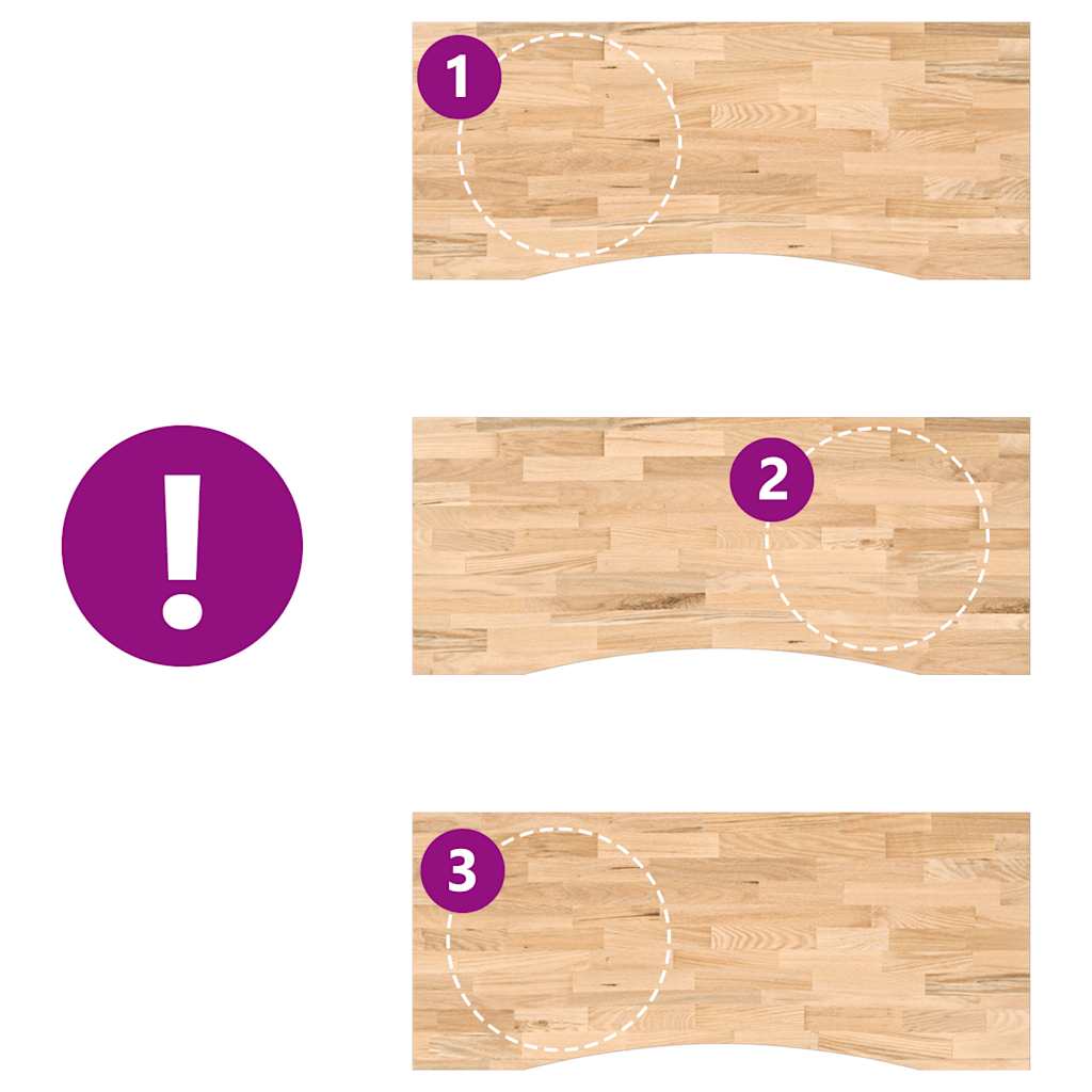 vidaXL Επιφάνεια Γραφείου Ορθογώνια 120x50x2,5 εκ. από Μασίφ Ξύλο Δρυός