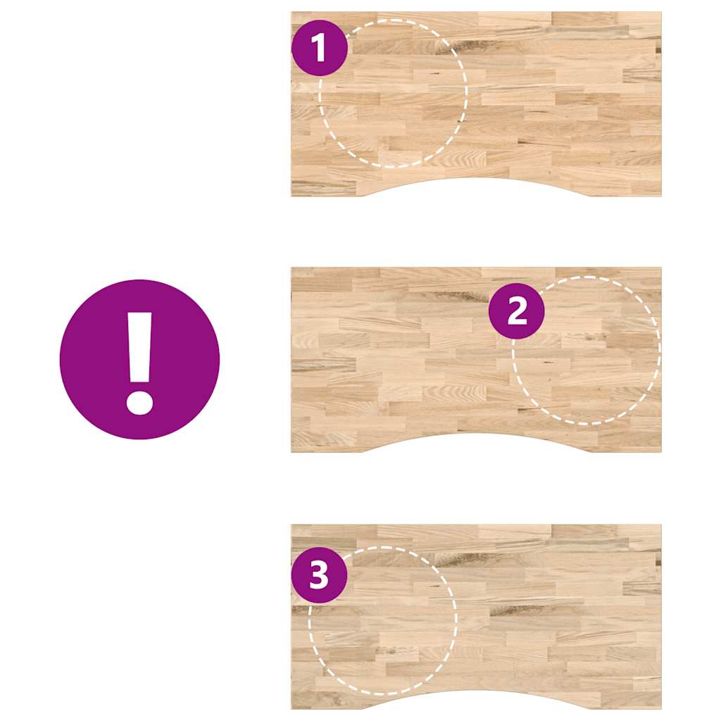 VidaXL Επιτραπέζια Επιφάνεια Ακατέργαστη Μασίφ Ξύλο Δρυς Ορθογώνια