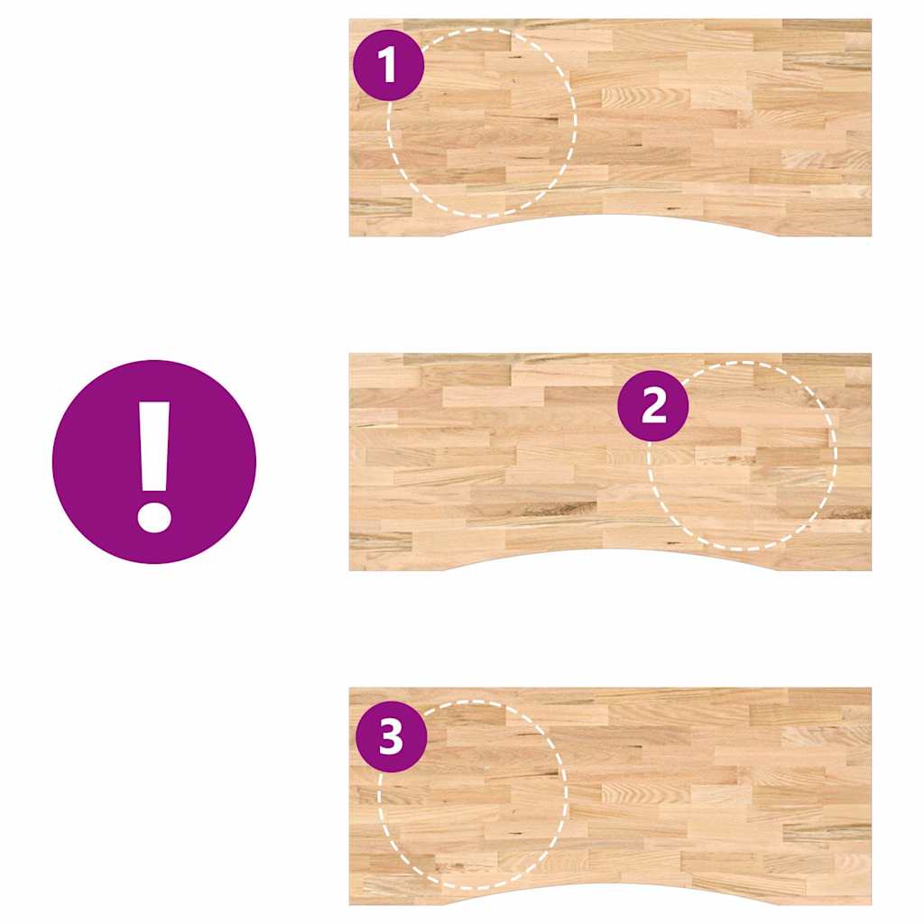 VidaXL Επιτραπέζια Επιφάνεια Ακατέργαστη Μασίφ Ξύλο Δρυς Ορθογώνια