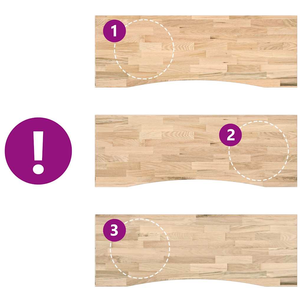 VidaXL Επιτραπέζια Επιφάνεια Ακατέργαστη Μασίφ Ξύλο Δρυς Ορθογώνια