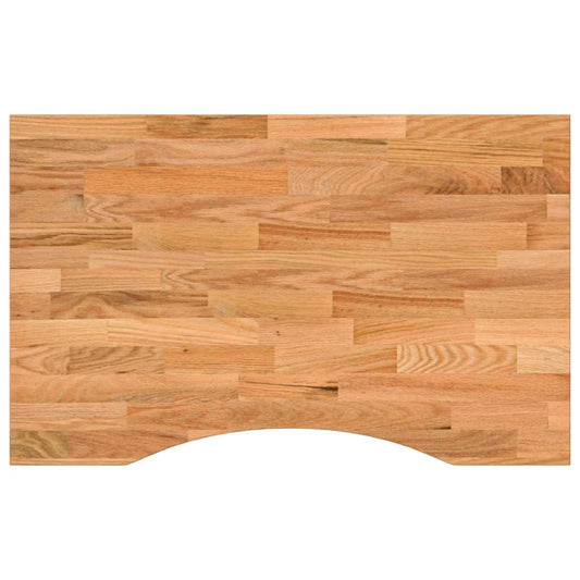 vidaXL Επιφάνεια Τραπεζιού Ορθογώνιος 80x60x2,5 εκ. Μασίφ Ξύλο Δρυός