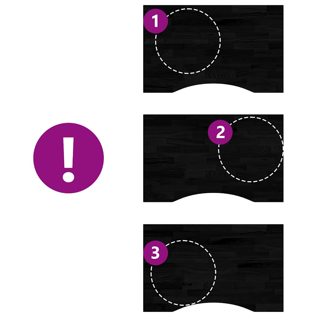 vidaXL Επιφάνεια Τραπεζιού Ορθογώνιος 80x50x2,5 εκ. Μασίφ Ξύλο Δρυός