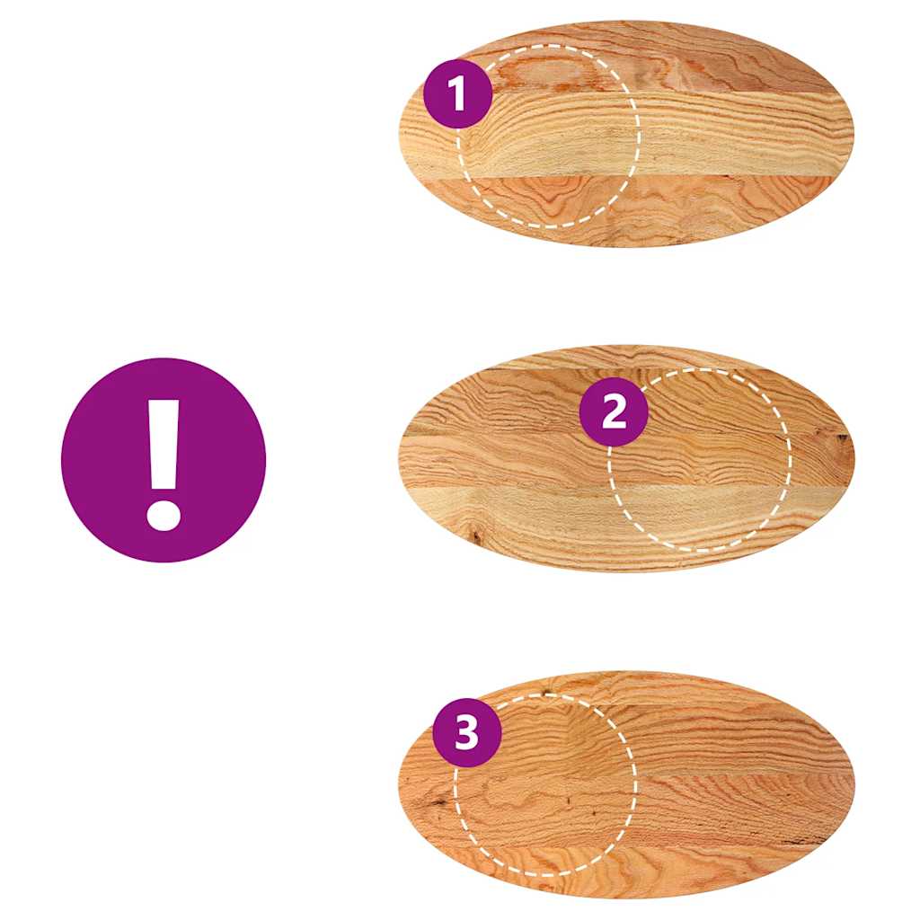 vidaXL Επιτραπέζια επιφάνεια Ανοιχτό Καφέ 100x50x4 εκ. Ξύλο Δρυός Οβάλ