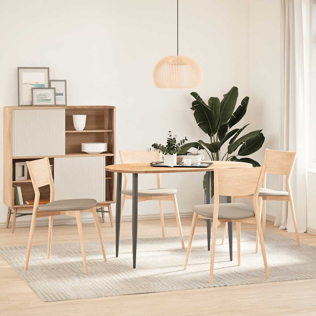 vidaXL Επιφάνεια Τραπεζιού Οβάλ 120x60x2 εκ. από Μασίφ Ξύλο Δρυός