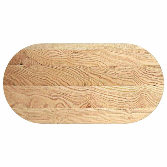 vidaXL Επιτραπέζια επιφάνεια 120x60x4 εκ. από Μασίφ Ξύλο Δρυός Οβάλ