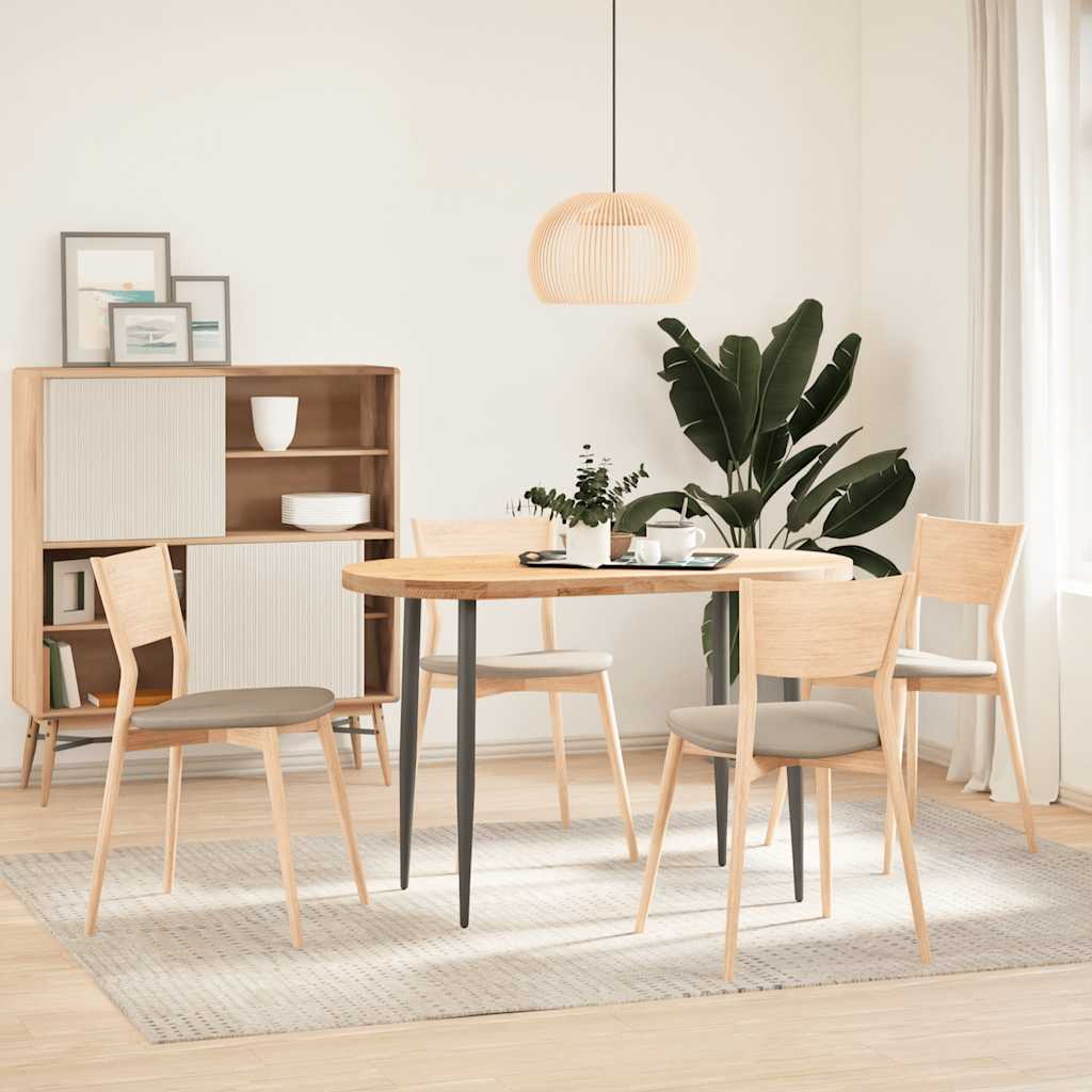 vidaXL Επιτραπέζια επιφάνεια 120x60x4 εκ. από Μασίφ Ξύλο Δρυός Οβάλ