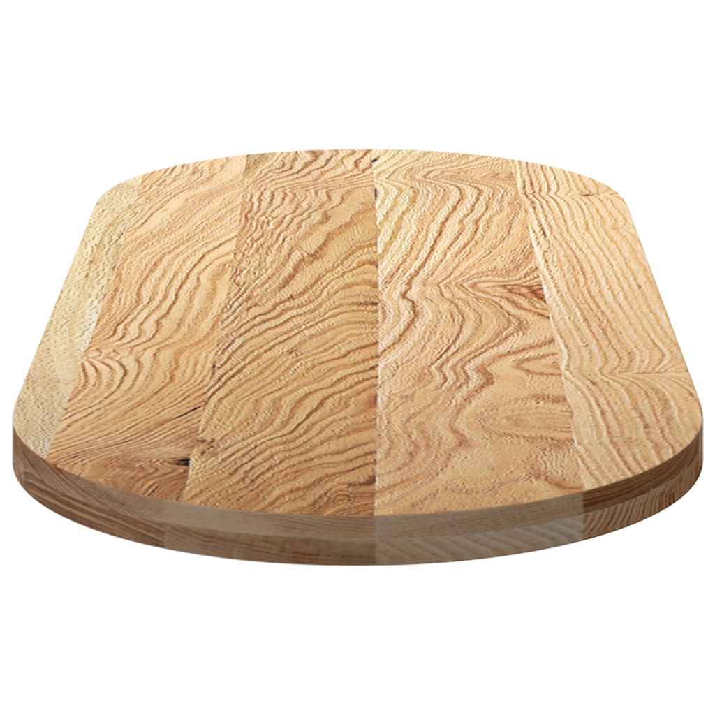 vidaXL Επιτραπέζια επιφάνεια 140x60x4 εκ. από Μασίφ Ξύλο Δρυός Οβάλ