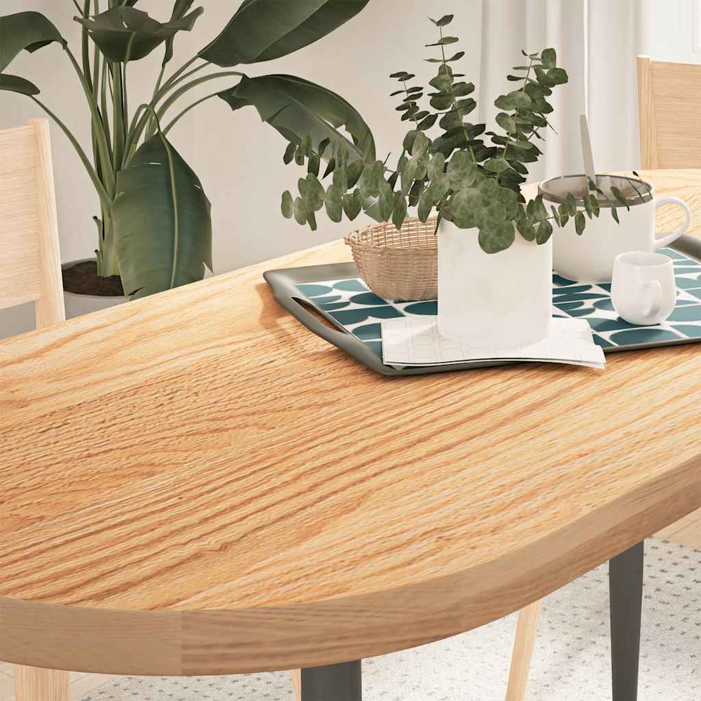 vidaXL Επιτραπέζια επιφάνεια 140x60x4 εκ. από Μασίφ Ξύλο Δρυός Οβάλ
