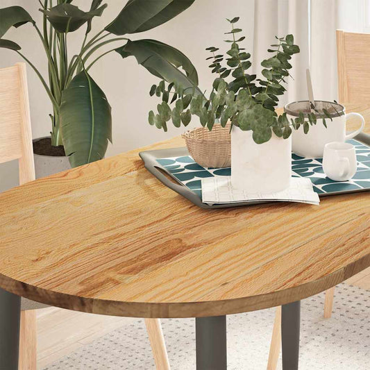 vidaXL Επιτραπέζια επιφάνεια Ανοιχτό Καφέ 120x60x2 εκ. Ξύλο Δρυός Οβάλ