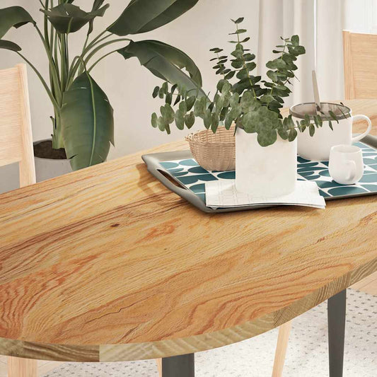 vidaXL Επιτραπέζια επιφάνεια Ανοιχτό Καφέ 140x60x2 εκ. Ξύλο Δρυός Οβάλ