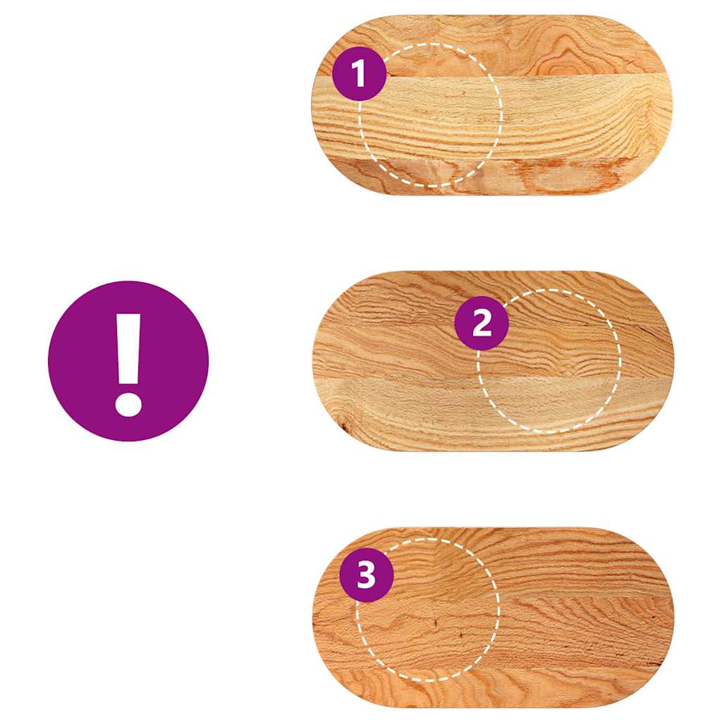 vidaXL Επιτραπέζια επιφάνεια Ανοιχτό Καφέ 80x40x4 εκ. Ξύλο Δρυός Οβάλ