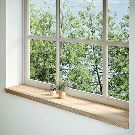 vidaXL Περβάζια παραθύρων 2 τεμ. 140x25x2 εκ. Ακατέργαστο Μασίφ Δρυός
