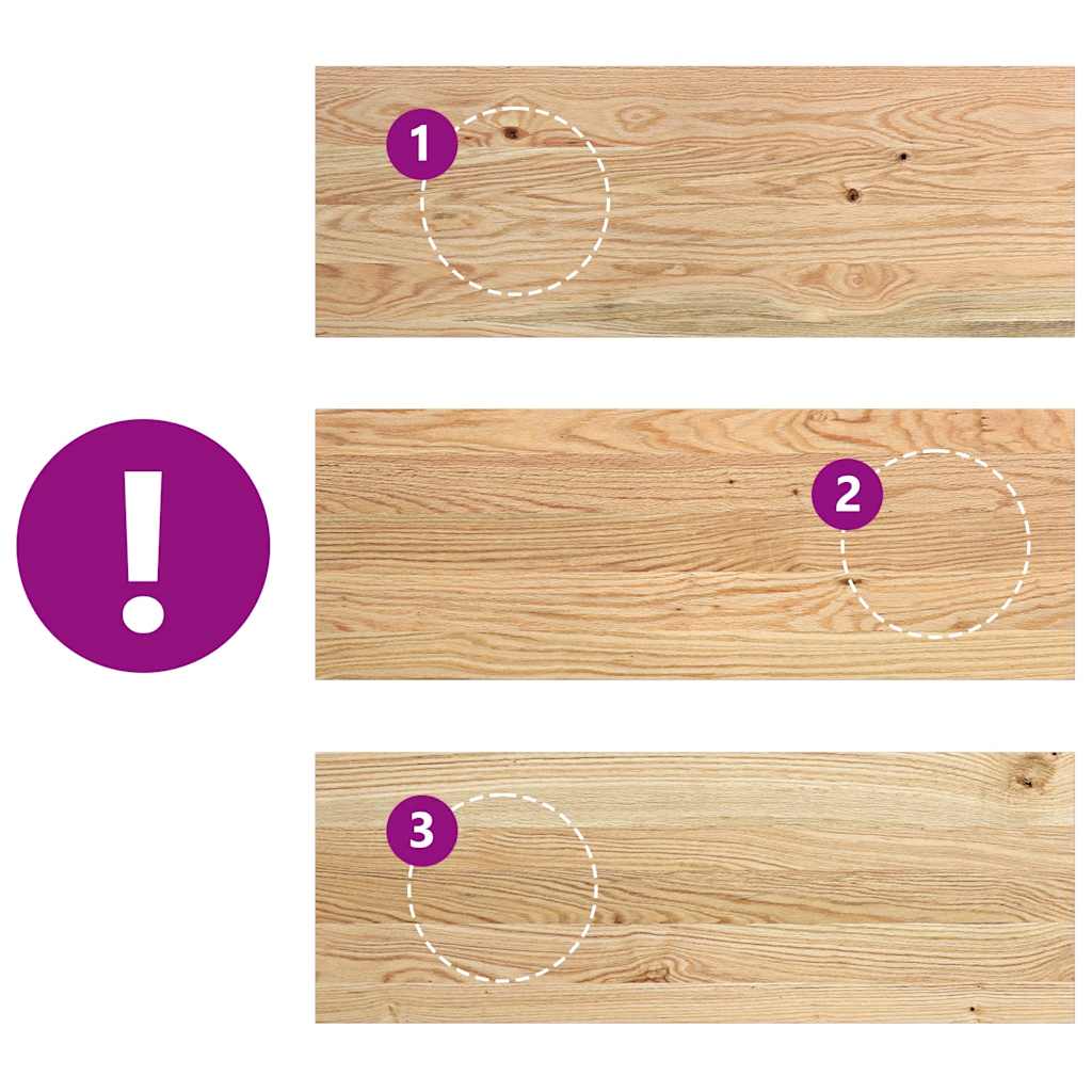 vidaXL Περβάζια παραθύρων 2 τεμ. 70x30x2 εκ. Ακατέργαστο Μασίφ Δρυός