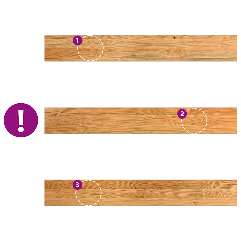 vidaXL Περβάζια παραθύρων 2 τεμ. Αν. Καφέ 110x15x2εκ. Μασίφ Ξύλο Δρυός